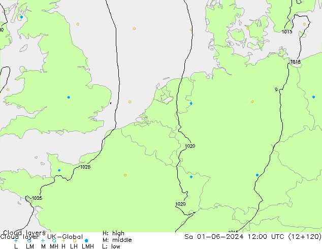 Wolkenschichten UK-Global Sa 01.06.2024 12 UTC