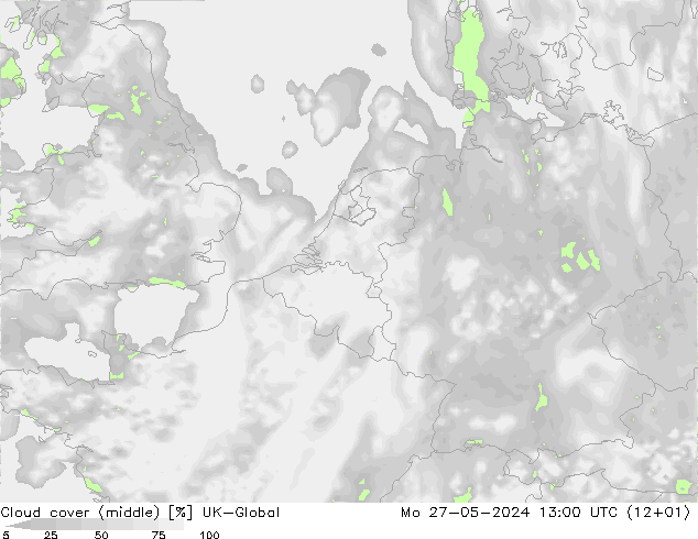 Nubes medias UK-Global lun 27.05.2024 13 UTC