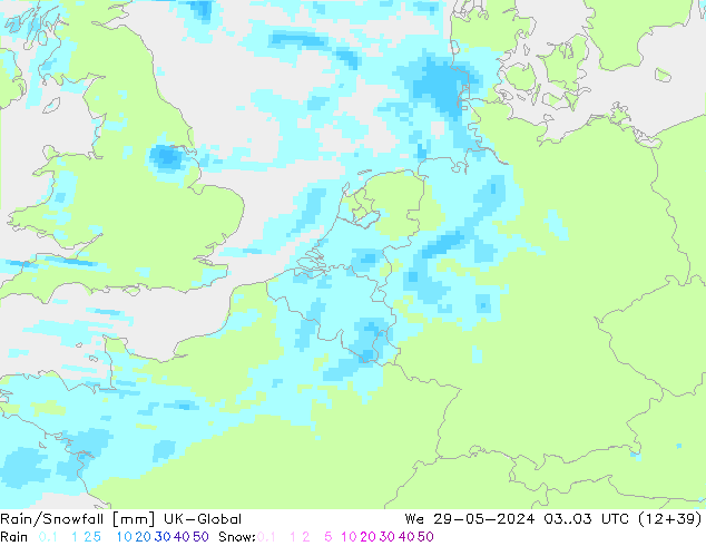 Rain/Snowfall UK-Global We 29.05.2024 03 UTC