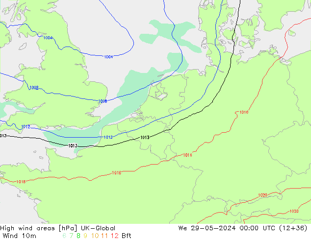 High wind areas UK-Global We 29.05.2024 00 UTC