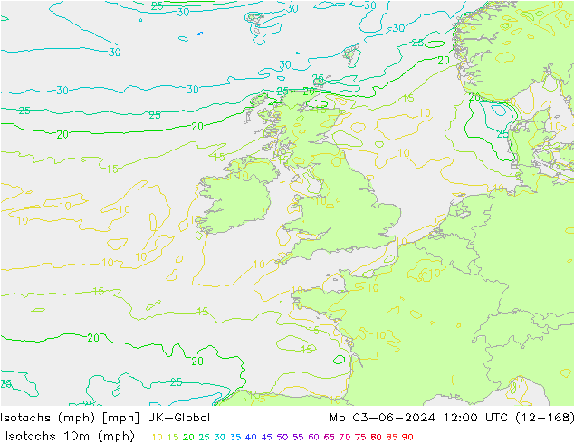 Isotachen (mph) UK-Global Mo 03.06.2024 12 UTC