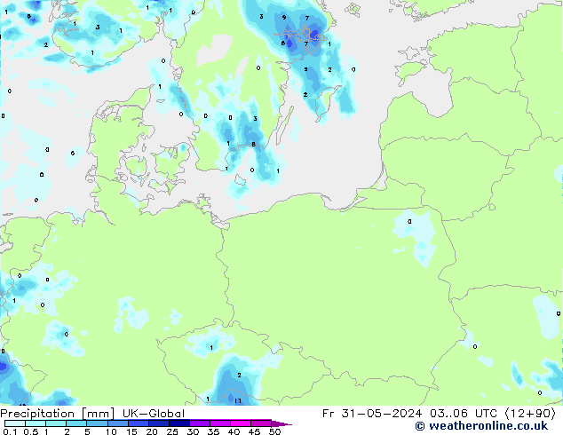Precipitation UK-Global Fr 31.05.2024 06 UTC