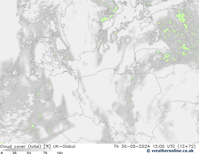 Wolken (gesamt) UK-Global Do 30.05.2024 12 UTC