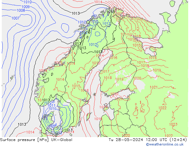 Luchtdruk (Grond) UK-Global di 28.05.2024 12 UTC