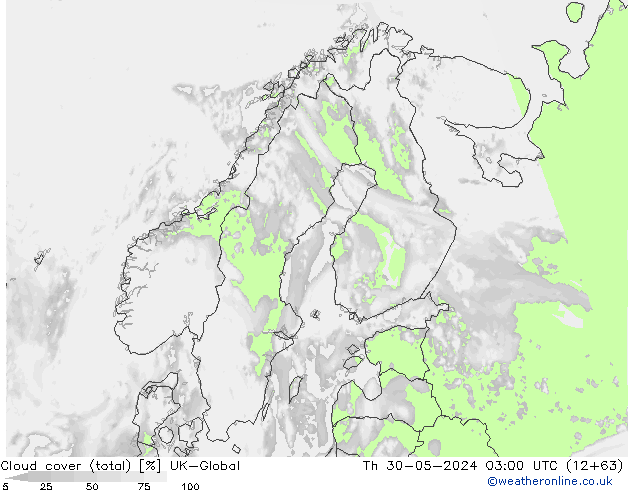 Nuages (total) UK-Global jeu 30.05.2024 03 UTC