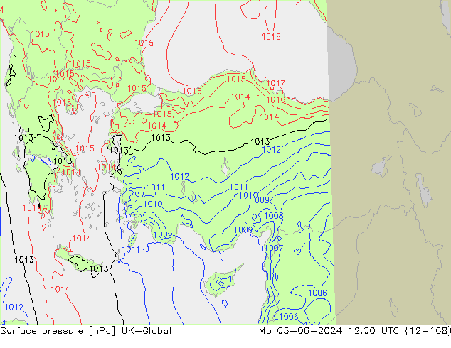 Surface pressure UK-Global Mo 03.06.2024 12 UTC