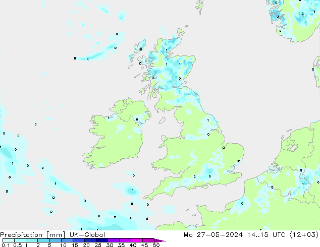 Precipitación UK-Global lun 27.05.2024 15 UTC