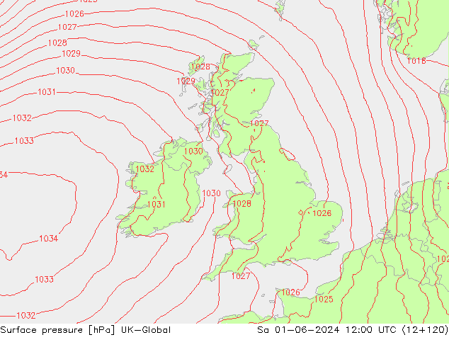 Surface pressure UK-Global Sa 01.06.2024 12 UTC