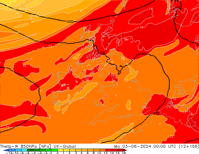 Theta-W 850hPa UK-Global  03.06.2024 00 UTC