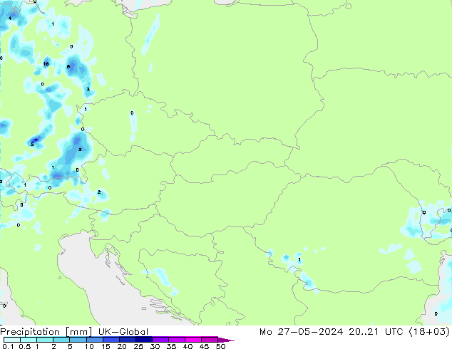 осадки UK-Global пн 27.05.2024 21 UTC