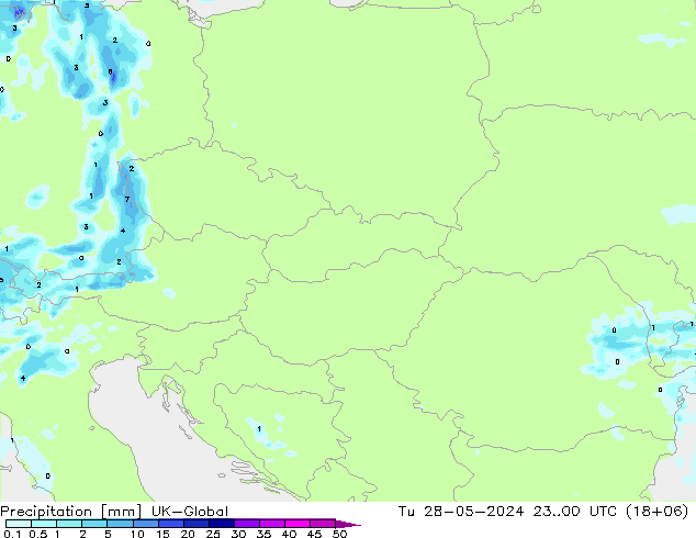 Precipitation UK-Global Tu 28.05.2024 00 UTC