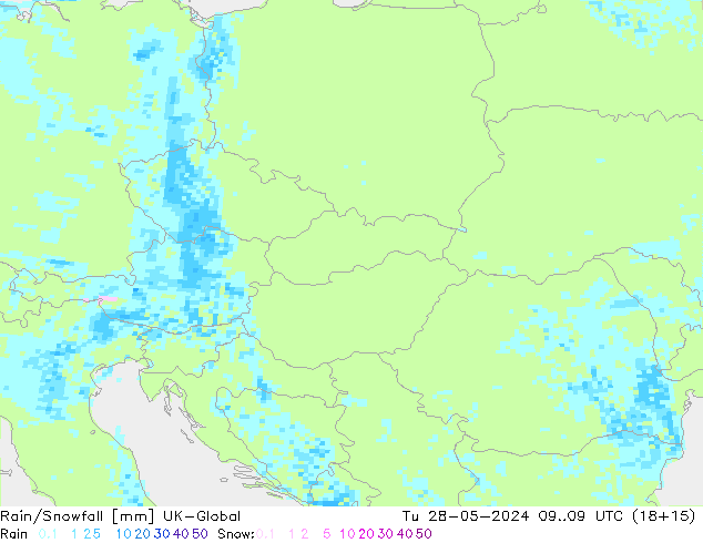 Lluvia/nieve UK-Global mar 28.05.2024 09 UTC