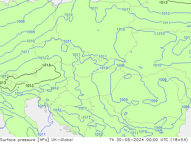 pressão do solo UK-Global Qui 30.05.2024 00 UTC