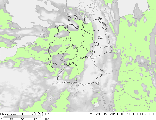 zachmurzenie (środk.) UK-Global śro. 29.05.2024 18 UTC