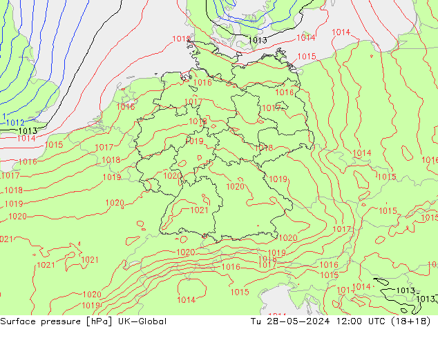 приземное давление UK-Global вт 28.05.2024 12 UTC