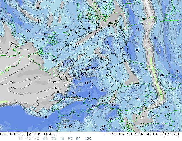 RV 700 hPa UK-Global do 30.05.2024 06 UTC