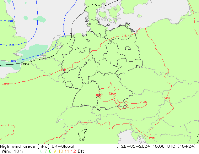 High wind areas UK-Global Ter 28.05.2024 18 UTC