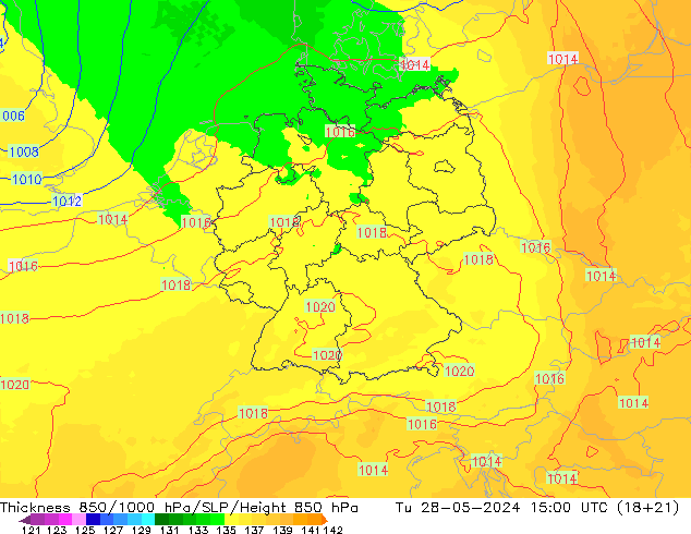 Thck 850-1000 hPa UK-Global Tu 28.05.2024 15 UTC