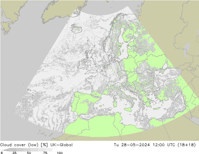 zachmurzenie (niskie) UK-Global wto. 28.05.2024 12 UTC