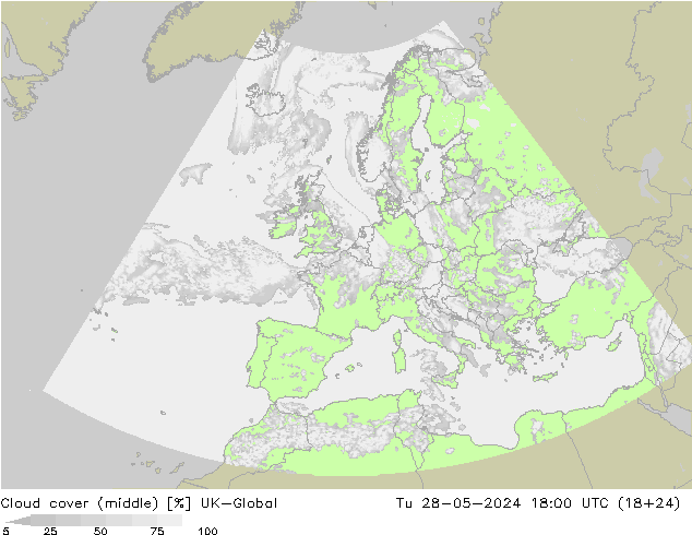 Bewolking (Middelb.) UK-Global di 28.05.2024 18 UTC