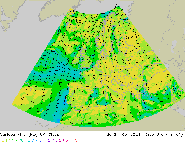 Wind 10 m UK-Global ma 27.05.2024 19 UTC