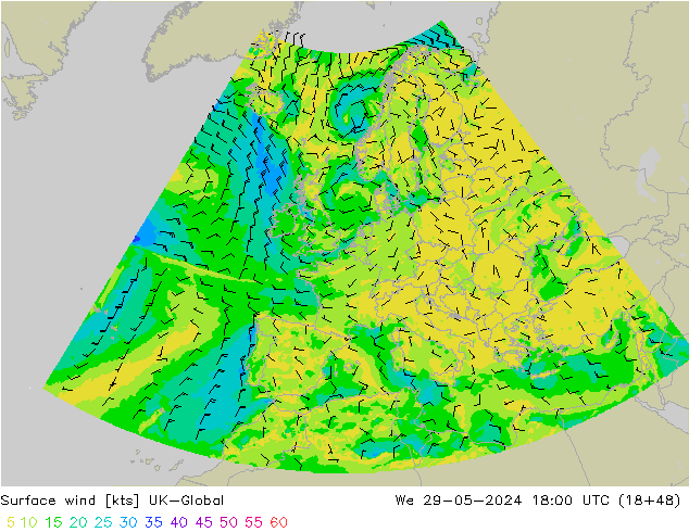 Bodenwind UK-Global Mi 29.05.2024 18 UTC