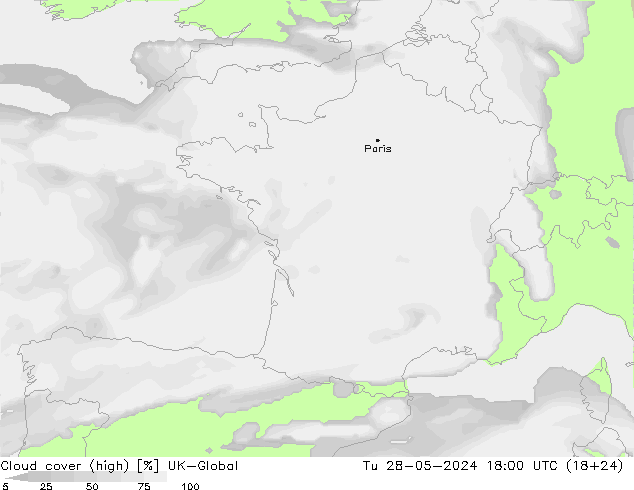 Nuages (élevé) UK-Global mar 28.05.2024 18 UTC