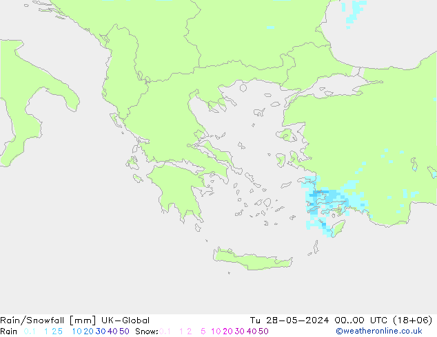 Rain/Snowfall UK-Global mar 28.05.2024 00 UTC