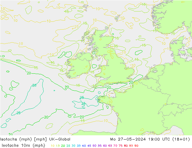 Eşrüzgar Hızları mph UK-Global Pzt 27.05.2024 19 UTC