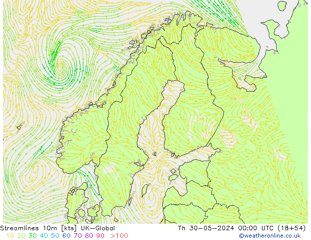 ветер 10m UK-Global чт 30.05.2024 00 UTC