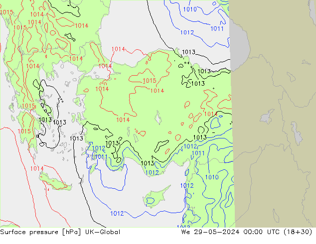 Yer basıncı UK-Global Çar 29.05.2024 00 UTC