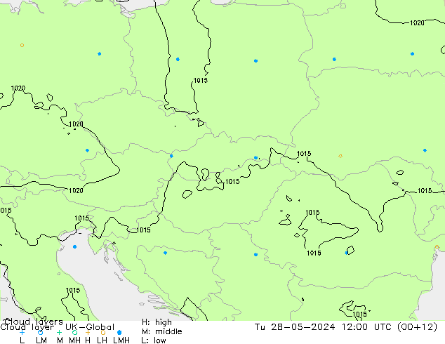 Wolkenlagen UK-Global di 28.05.2024 12 UTC