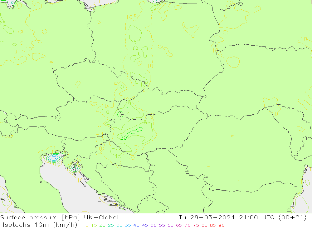 Isotachs (kph) UK-Global Ter 28.05.2024 21 UTC