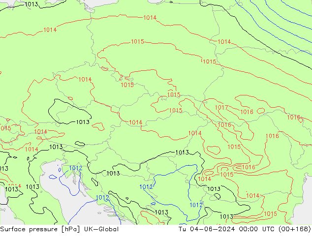приземное давление UK-Global вт 04.06.2024 00 UTC