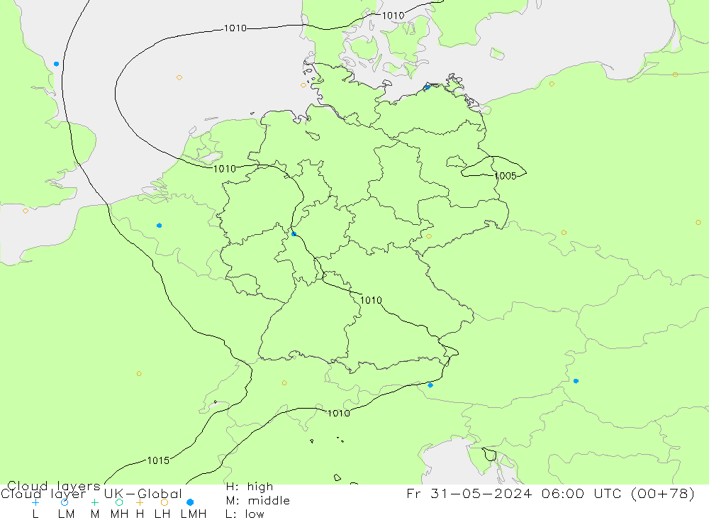 Cloud layer UK-Global Pá 31.05.2024 06 UTC
