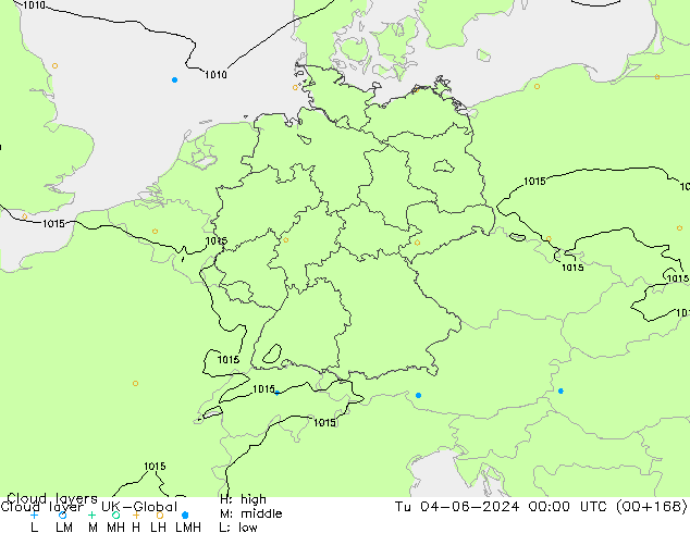 Cloud layer UK-Global Tu 04.06.2024 00 UTC