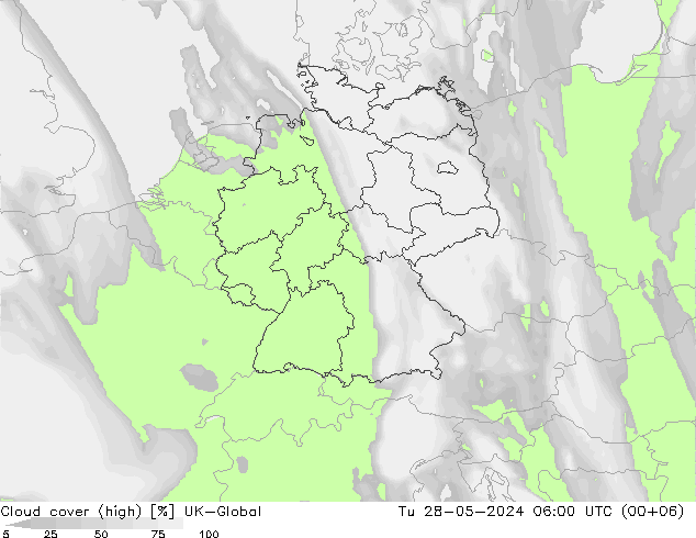 Bulutlar (yüksek) UK-Global Sa 28.05.2024 06 UTC