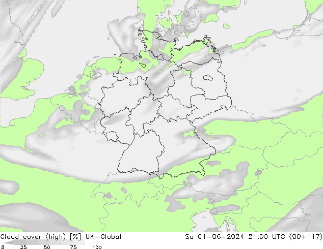 Nuages (élevé) UK-Global sam 01.06.2024 21 UTC