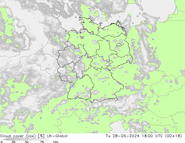 Nubes bajas UK-Global mar 28.05.2024 18 UTC