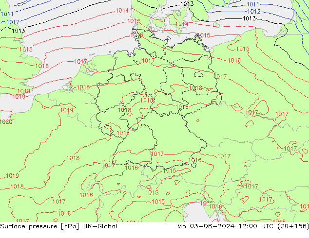 Luchtdruk (Grond) UK-Global ma 03.06.2024 12 UTC