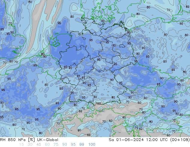 RH 850 hPa UK-Global so. 01.06.2024 12 UTC