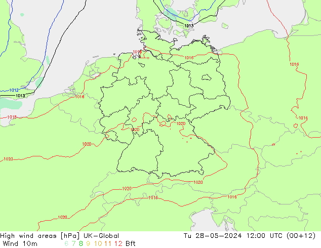 High wind areas UK-Global Tu 28.05.2024 12 UTC