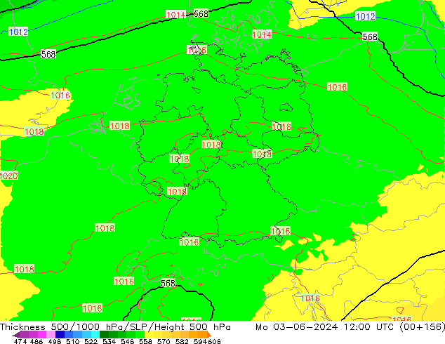 Thck 500-1000hPa UK-Global Mo 03.06.2024 12 UTC