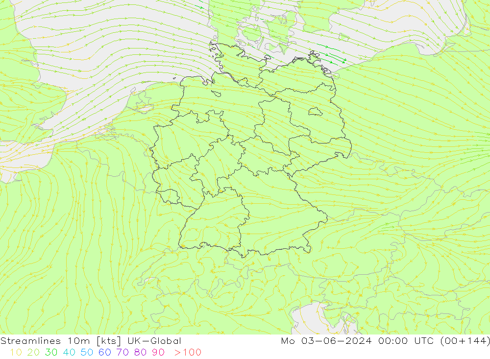 Streamlines 10m UK-Global Mo 03.06.2024 00 UTC