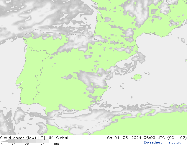 облака (низкий) UK-Global сб 01.06.2024 06 UTC