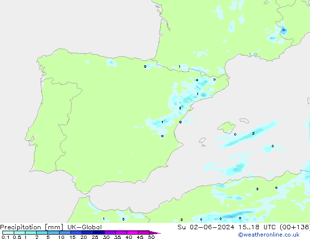 precipitação UK-Global Dom 02.06.2024 18 UTC