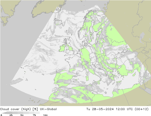 Wolken (hohe) UK-Global Di 28.05.2024 12 UTC