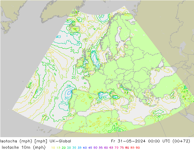 Isotachs (mph) UK-Global Sex 31.05.2024 00 UTC