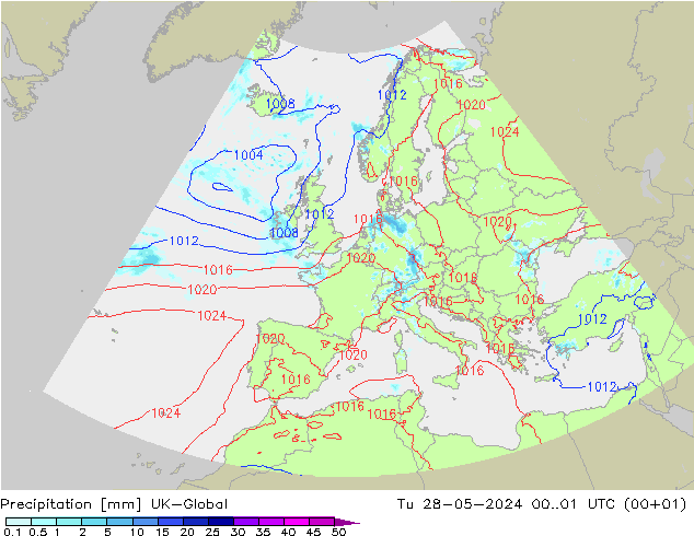 Precipitazione UK-Global mar 28.05.2024 01 UTC
