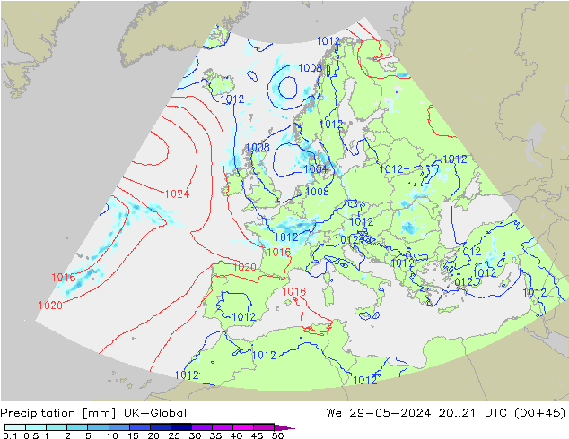 Neerslag UK-Global wo 29.05.2024 21 UTC